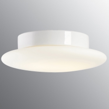 LED-Deckenlampe in weißer Keramik mit mattweißem Glas