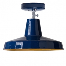 Kleines Modell der Deckenlampe in Marineblau und Mango-Gelb