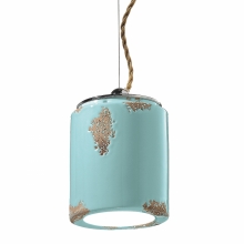 Vintage-Lampe in Azurblau