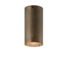 Zylinderförmiger Deckenspot in Messing brüniert, Durchmesser 6cm