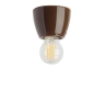 Deckenspot in brauner Keramik mit LED-Filament-Glühlampe