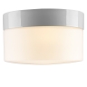 LED-Deckenlampe mit hohem Glas in weißer Keramik