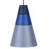 Dreifarbige Hngelampe in 5003-5010-5014 Saphirblau Enzianblau Taubenblau
