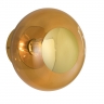 Horizon Lampe mit Glas im Farbton Toast und Gold-Halterung