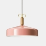 Design-Hängelampe mit Schirm in Pink und Schleife in Kupfer