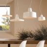 Imposante weiße Industrie-Lampe in vier Formen