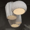Keramik-Lampe mit weißem Schirm in vier Formen