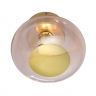 Vintage-Lampe mit Achat-Glas mit Gold-Halterung