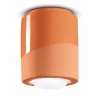 Breites Modell der Deckenlampe in Pfirsich-Orange