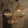 Orientalisch anmutende Glaslampen drei Formen und zwei Farben