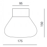 Pendulum kleine Keramik-Deckenlampe