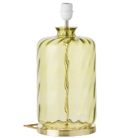 Olivefarbenes Glas mit Goldsockel