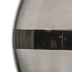 Graues Rauchglas mit Platin an Silber-Aufhängung
