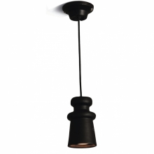 Hngelampe Battersea als Auenlampe in schwarz matter Keramik