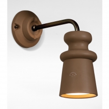 Auen-Wandlampe in khakifarbener Keramik