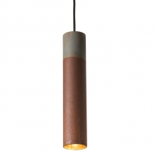 Rohr-Hngelampe in Zink und Eisen rost, mittleres Modell