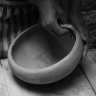 Drei- und fnfflammige Pendelleuchte aus Raku-Keramik