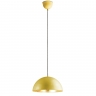 Hngelampe mit Beton-Schirm in der Farbe Safrangelb, innen Blattgold