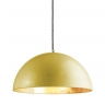 Hngelampe mit Beton-Schirm in der Farbe Safrangelb, innen Blattgold